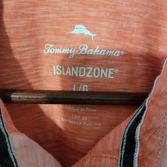 Tommy Bahama Island Zone Polo Shirt Mens Size L UPF 30 Short Sleeve Made in Peru - Picture 8 of 11